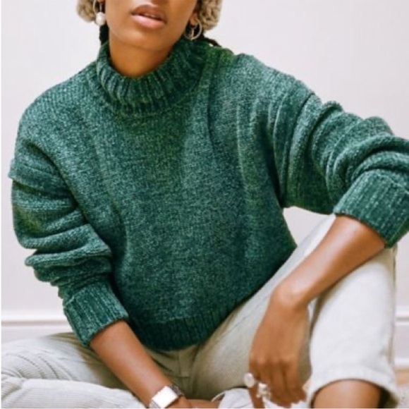Urban Outfitters Sweaters - Urban Outfitters Daria Double Take Chenille Sweater in Green Small